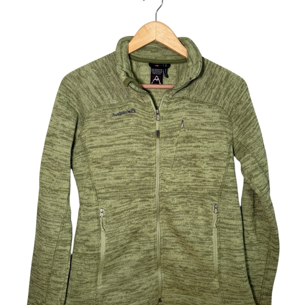 Avalanche Women's Thermal Fleece Jacket Full Zip Sage Green Heathered L